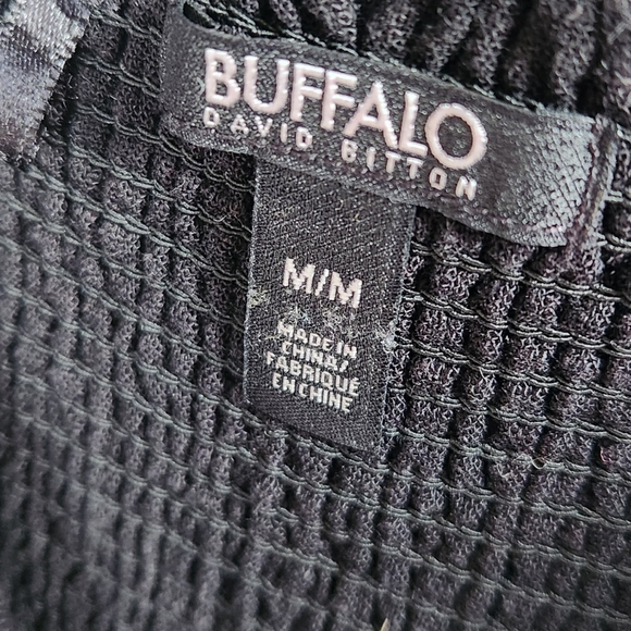 Linen Button front Catina midi dress by Buffalo David Bitton Sz M Black - Picture 14 of 14